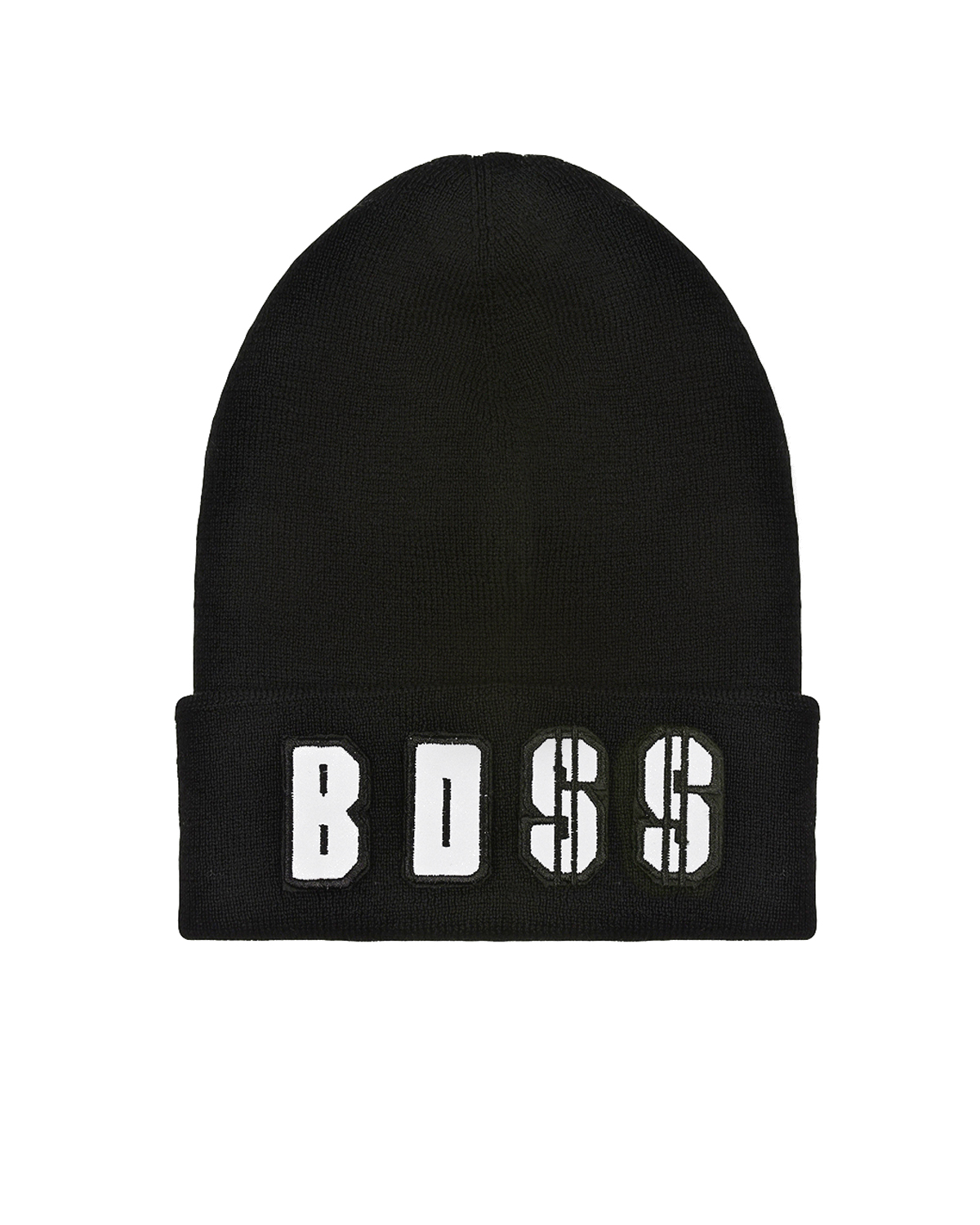 Черная шапка с надписью BOSS