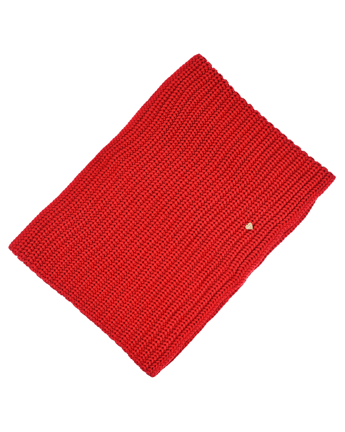 Красный шерстяной шарф