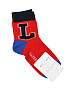 Красные носки с принтом "L"