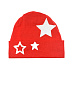 Красная шапка с белыми звездами