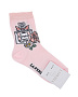Розовые носки с принтом "Парфюм и цветы"