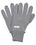 Серые перчатки из шерсти