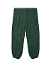 Темно-зеленые спортивные брюки со сплошным лого