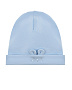 Голубая шапка с декоративными ушками