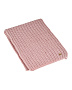 Розовый шарф крупной вязки, 153x28 см