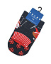 Темно-синие носки с принтом "Дед Мороз"