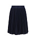 Синяя плиссированная юбка средней длины