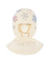 Белая шапка-шлем со снежинками из страз