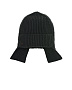 Темно-серая шапка с квадратными ушками