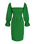 Зеленое льняное платье мини
