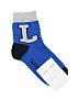 Синие носки с принтом "L"