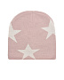 Розовая шапка с принтом "звезды"