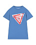 Голубая футболка с треугольным лого