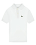 Белая футболка-поло с лого