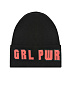 Черная шапка с надписью GRL PWR