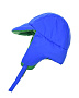 Двухстронняя шапка-ушанка, синий/зеленый
