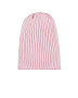 Розовая шерстяная шапка с отворотом