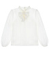 Белая шелковая блуза