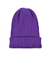 Фиолетовая шапка с отворотом