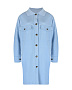Голубое платье-рубашка из шерсти и кашемира