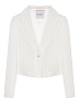 Белый пиджак с застежкой на одну пуговицу