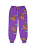 Фиолетовые спортивные брюки с принтом "утки"